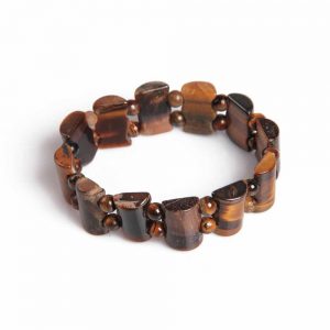 Tiger Eye Semi Precious Crystal Stone Bracelet Protection & Willpower
