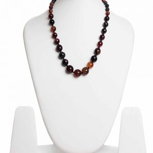 Genuine Multicolor Round Bead Onyx Crystal Semi Precious Necklace