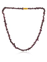 Genuine Healing Reiki Garnet Stone Semi Precious Energy Level Necklace