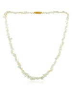 Genuine Reiki Crystal Green Prehnite Semi Precious Gemstone Necklace