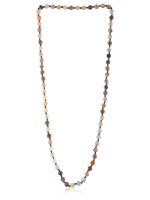 Genuine Healing Chakra Bamboo Leaf Agate Semi Precious Stone Necklace