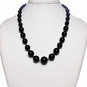 Genuine Black Onyx Stone Chakra Healing Reiki Crystal Classy Necklace