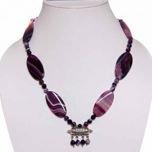 Natural Multicolor Onyx Crystal Healing Stone Semi Precious Necklace