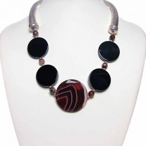 Natural Mix Shaped Beads Crystal Chakra Semi Precious Stone Necklace