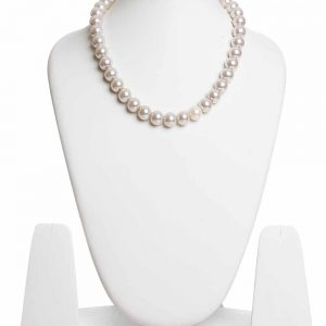 Natural White See Shell Pearl Crytal Semi Precious Gemstone Necklace