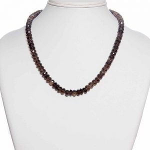 Genuine Dreams Smoky Quartz Crystal Semi Precious Stone Necklace