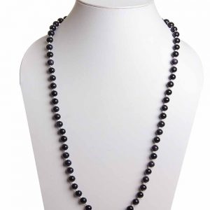 7 Chakra Round Bead Blue Sunstone Stone Crystal Semi Precious Necklace