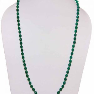 Genuine Certified Crystal Green Onyx Gemstone Semi Precious Necklace