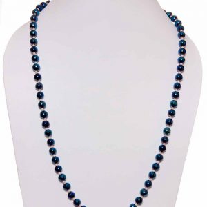 Certified Round Beads Multi Chrysoprase Stone Semi Precious Necklace