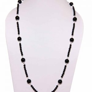 Genuine Certified Crystal Onyx Quartz Stone Semi Precious Necklace