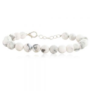 Genuine Healing Howlite Stone Semi Precious Overactive Mind Bracelet