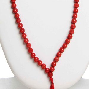 Genuine Red Jasper Pearl Reiki Crystal Chakra Gemstone Peace Necklace