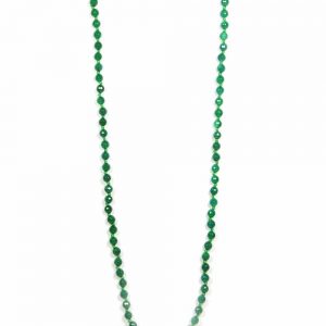Genuine Certified Crystal Green Onyx Gemstone Semi Precious Necklace