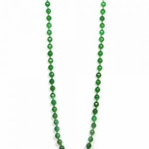 Natural Certified Crystal Base Green Onyx Semi Precious Stone Necklace