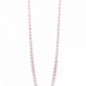 Natural Rose Quartz Semi Precious Gemstone Necklace Unconditional Love