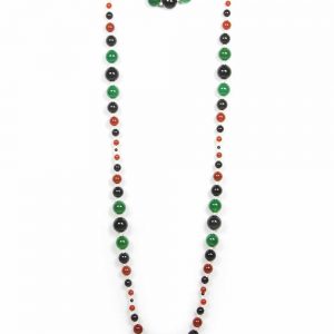 Natural Healing Chakra Crystal Onyx & Quartz Semi Precious Necklace