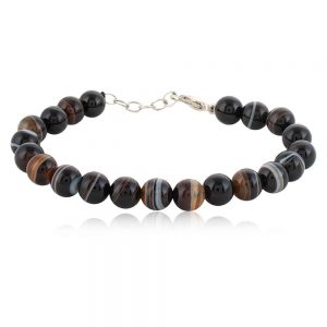 Genuine Sulemani Agate Reiki Crystal Semi Precious Stone Bracelet