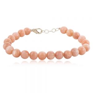 Peach Sunstone Healing Reiki Crystal Semi Precious Stone Bracelet