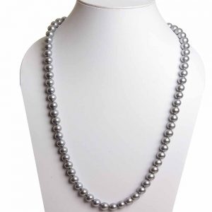 Genuine Silver See Shell Pearl Reiki Crystal Chakra Gemstone Necklace