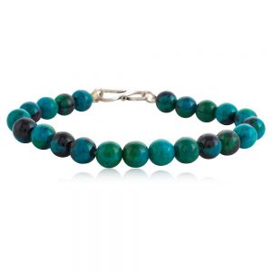 Genuine Reiki Healing Chakras Chrysocolla Semi Precious Stone Bracelet