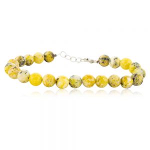 Natural Serpentine Semi Precious Gemstone Bracelet Healing Energy