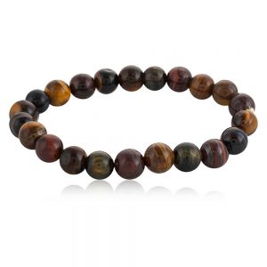 Natural Reiki Chakra Tri Tiger Eye Semi Precious Gemstone Necklace