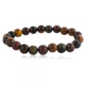 Natural Reiki Chakra Tri Tiger Eye Semi Precious Gemstone Necklace