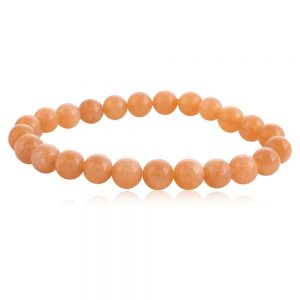 Natural Healing Crytal Peach Sunstone Semi Precious Stone Bracelet