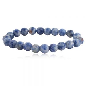 Genuine Healing Crytal Blue Sodalite Semi Precious Stone Bracelet