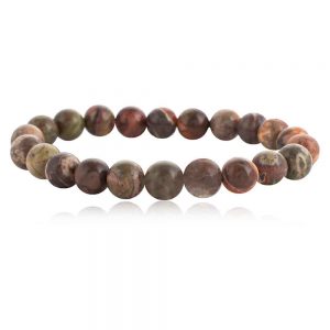 Genuine Reiki Polychrome Jasper Semi Precious Stone Passion Bracelet