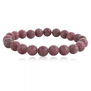 Natural Purple Tourmaline Reiki Crystal Semi Precious Stone Bracelet