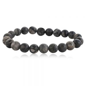 Natural Grey Picasso Jasper Reiki Crystal Semi Precious Stone Bracelet