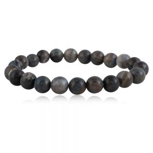 Natural Grey Petrified Semi Precious Gemstone Transformation Bracelet