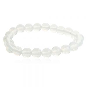 Genuine Healing Crystal White Opalite Gemstone Semi Precious Bracelet
