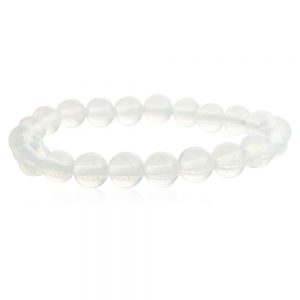 Genuine Healing Crystal White Opalite Gemstone Semi Precious Bracelet