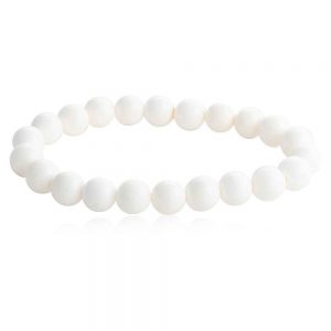 Original White Mother Of Pearl Crystal Semi Precious Stone Bracelet