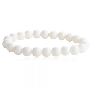 Original White Mother Of Pearl Crystal Semi Precious Stone Bracelet