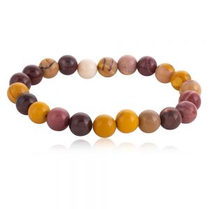Genuine Chakra Mookaite Crystal Semi Precious Stone Kindness Bracelet