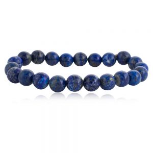 Natural Reiki Crystal Blue Lapis Lazuli Semi Precious Stone Bracelet