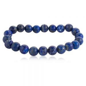 Natural Reiki Crystal Blue Lapis Lazuli Semi Precious Stone Bracelet