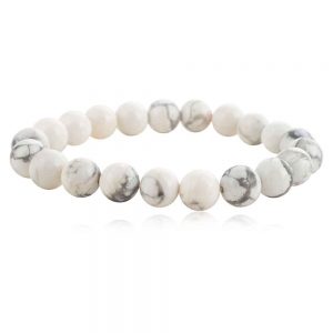 Natural Reiki Howlite Stone Semi Precious Bracelet Release Pain Stress