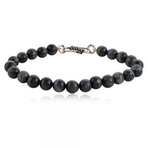 Natural Round Bead Tiger Eye Crystal Semi Precious Stone Bracelet