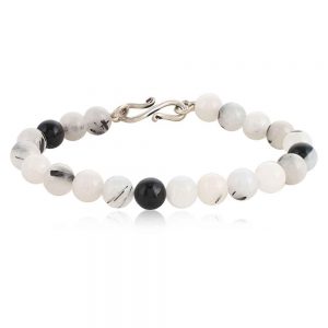 Natural Tourmaline Quartz Healing Crytal Semi Precious Stone Necklace