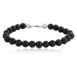 Natural Reiki Crystal Obsidian Semi Precious Stone Memory Bracelet