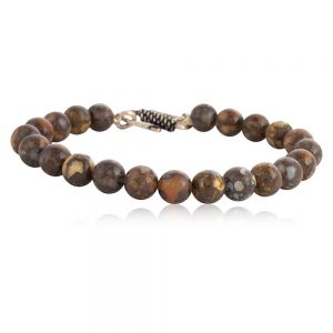 Natural Brown Crystal Opal Semi Precious Gemstone Chips Bracelet