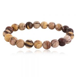 Natural Reiki Zebra Jasper Semi Precious Stone Compassion Bracelet