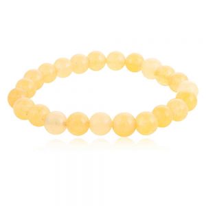 Natural Healing Reiki Crystla Yellow Jade Semi Precious Stone Bracelet