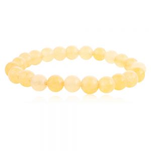 Natural Healing Reiki Crystla Yellow Jade Semi Precious Stone Bracelet