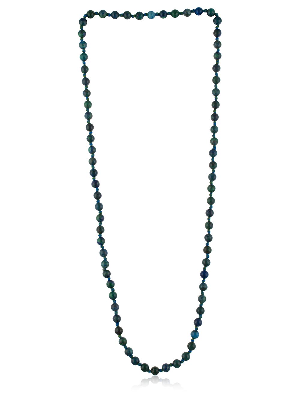 NATURAL-CRYSTAL-HEALING-BLUE-AZURITE Natural Crystal Healing Blue Azurite Semi Precious Stone Necklace - Image 1