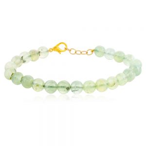 Original Reiki Healing Green Prehnite Semi Precious Gemstone Bracelet